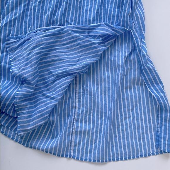 J.Crew Factory Women's Blue White Cover-up Midi Dress with Rope Tie Size Small - Picture 7 of 10